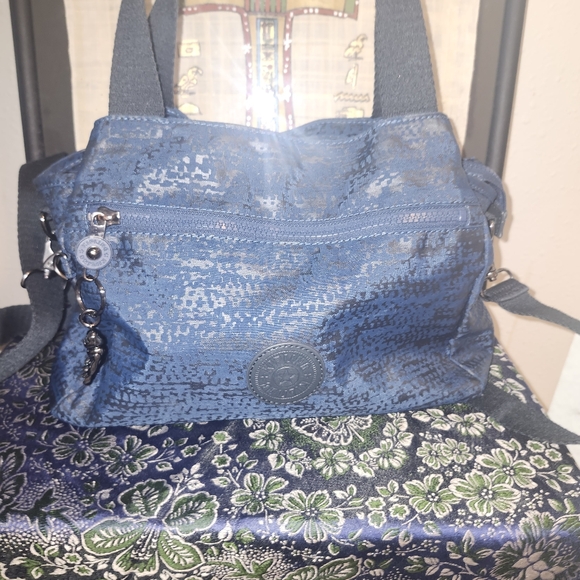 Kipling ELYSIA Crossbody Bag in Textured Blue - Picture 1 of 14
